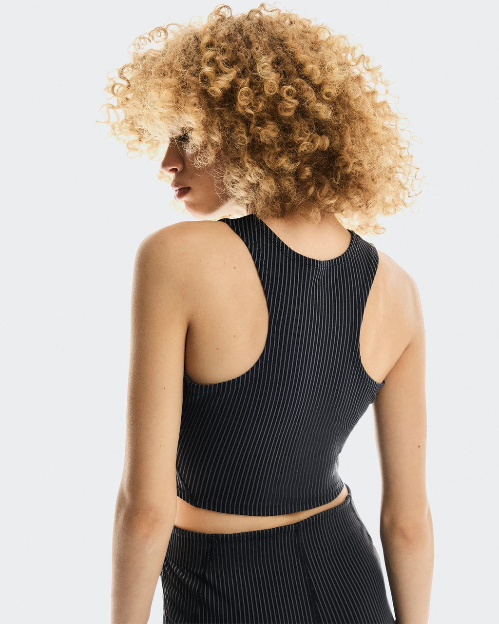 All-Day Ribbed Crop W Black | Rock