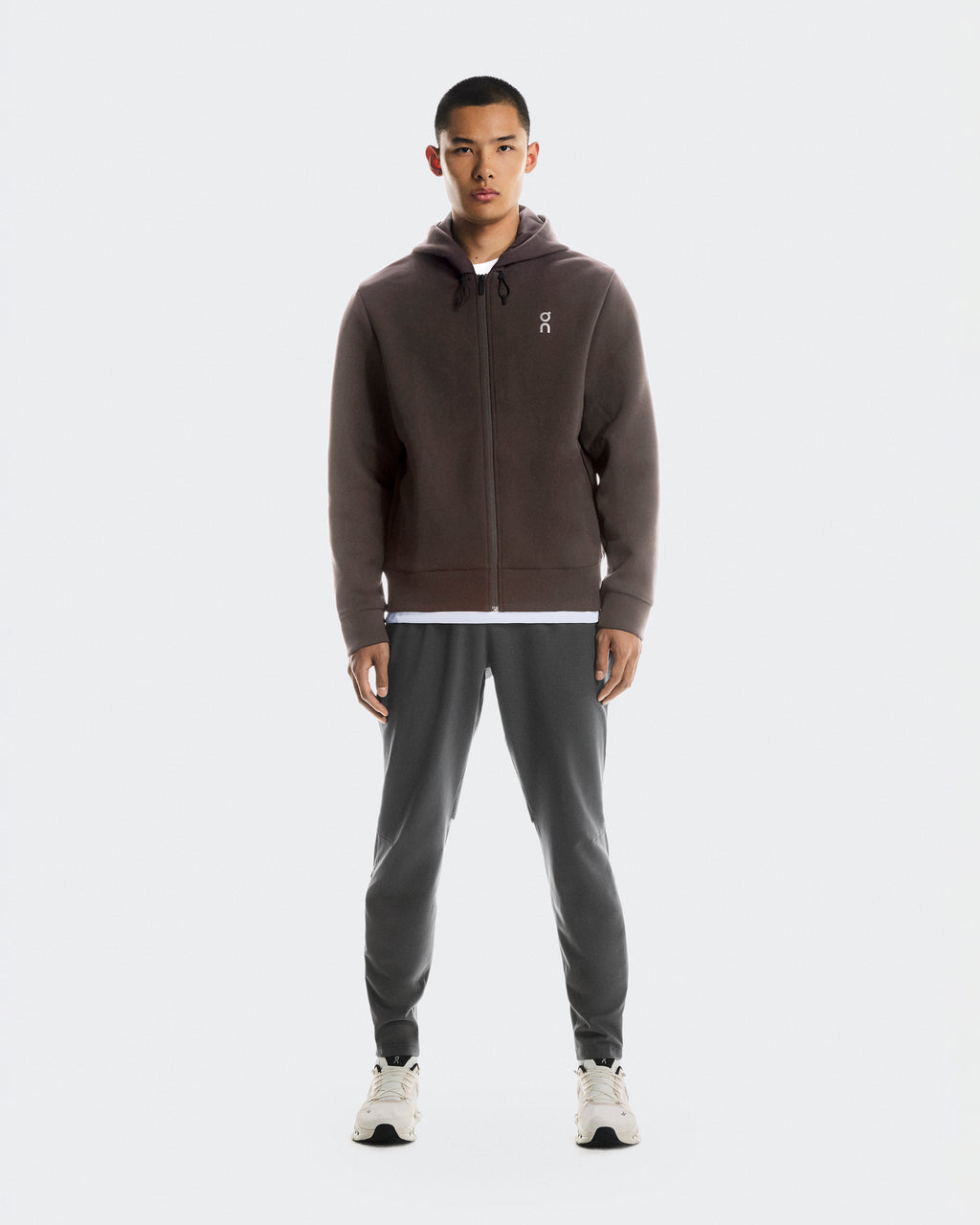 Focus Tech Zip Hoodie M Pebble