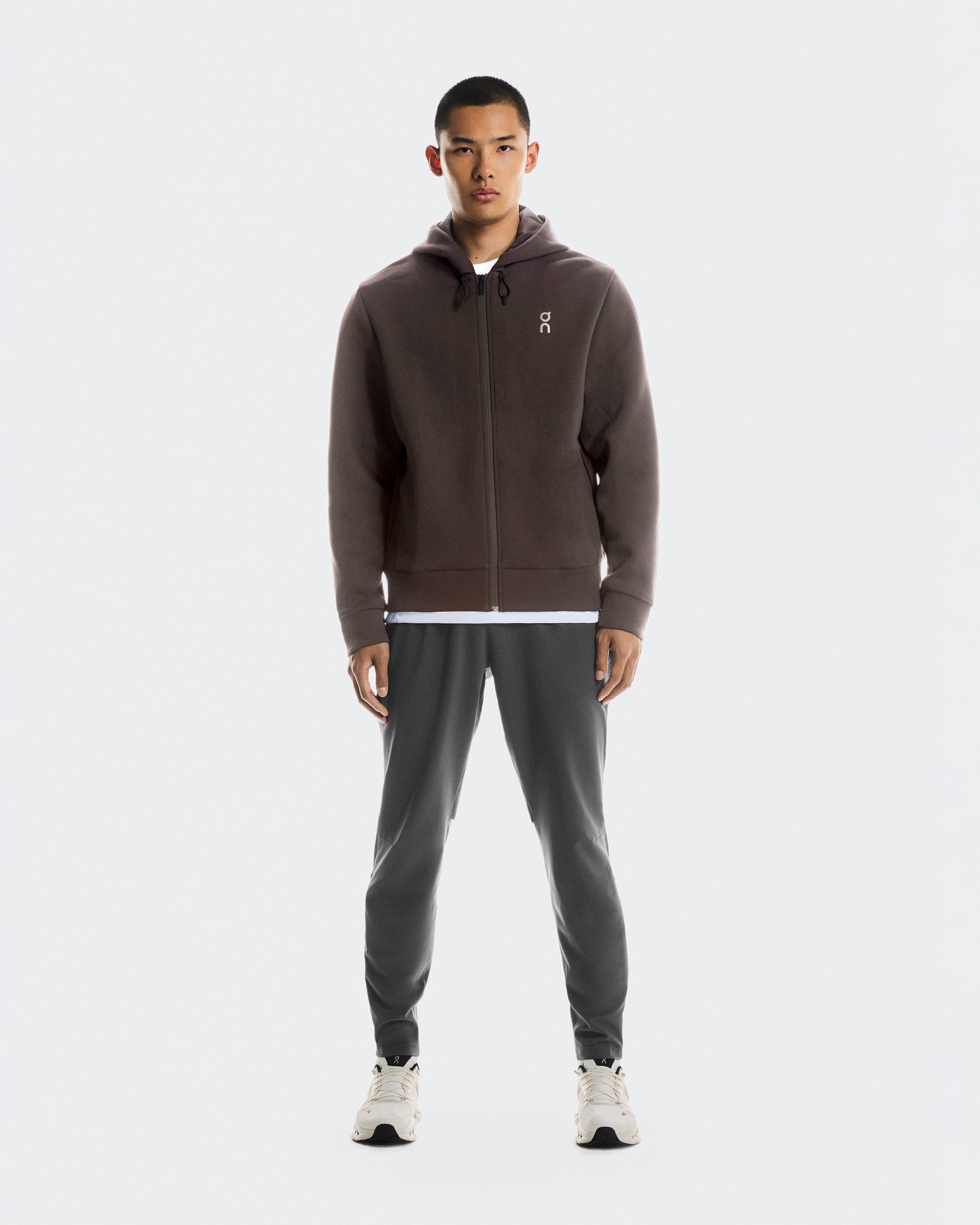Focus Tech Zip Hoodie M Pebble