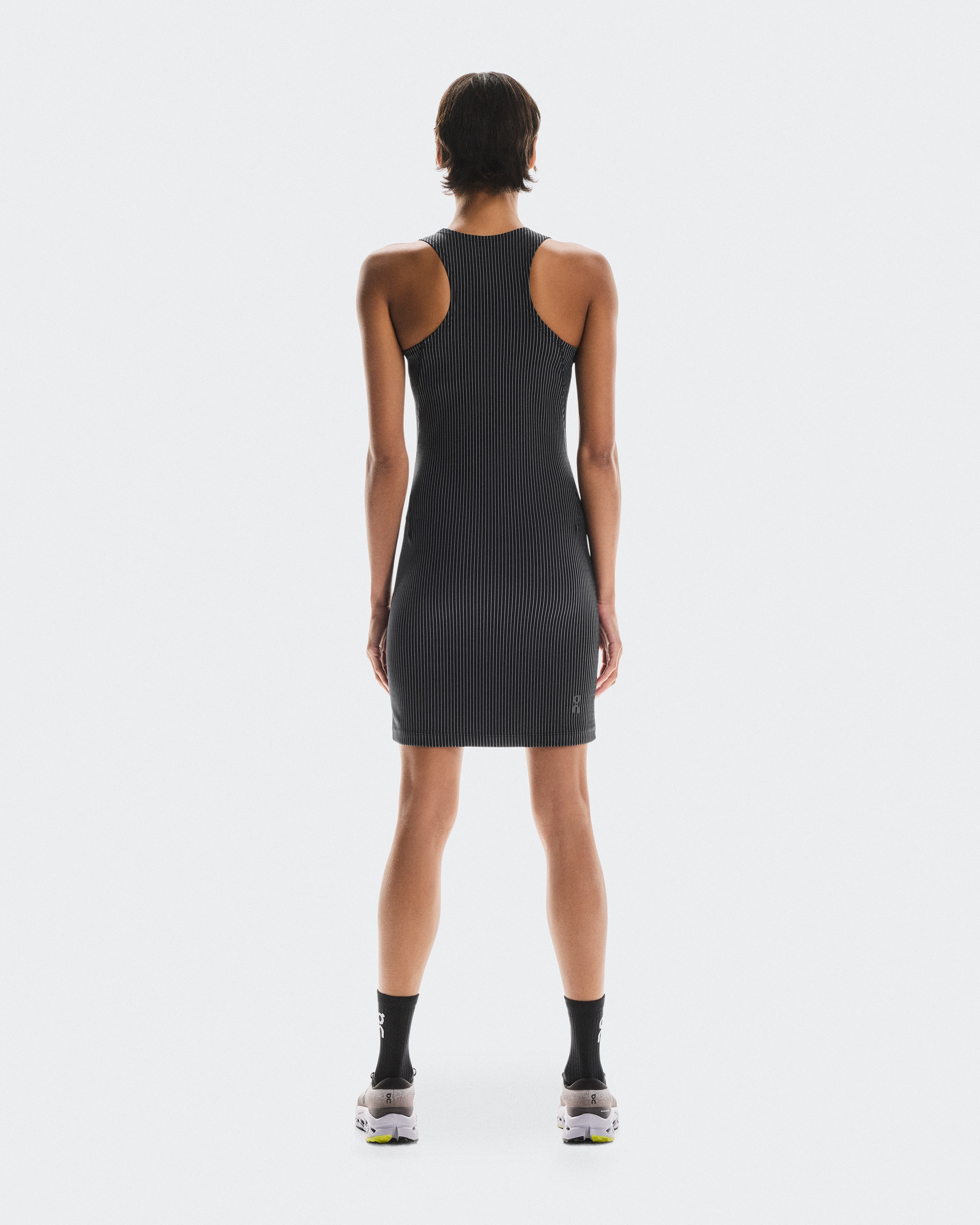 All-Day Ribbed Dress W Black | Rock
