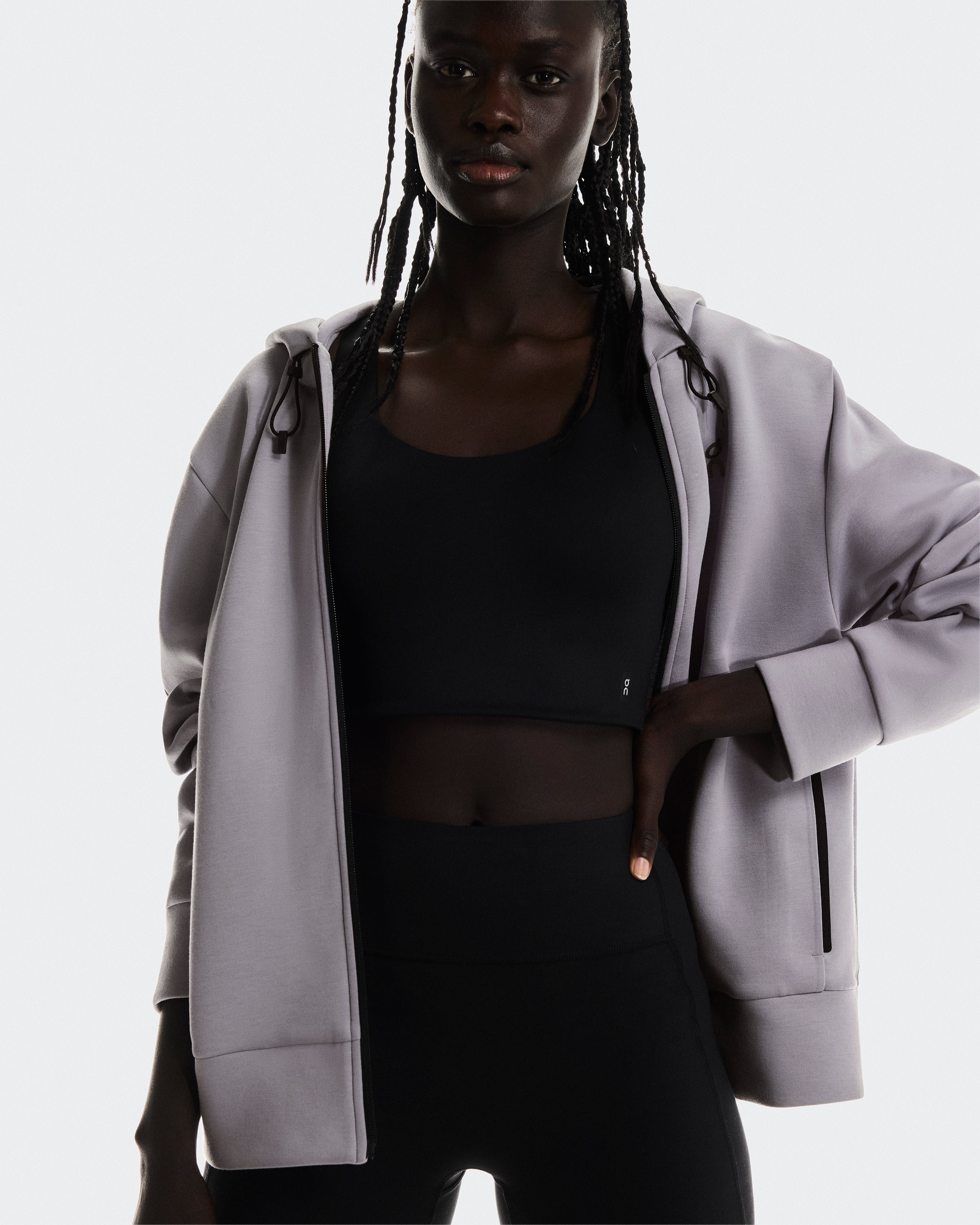 Focus Tech Zip Hoodie W Lilac