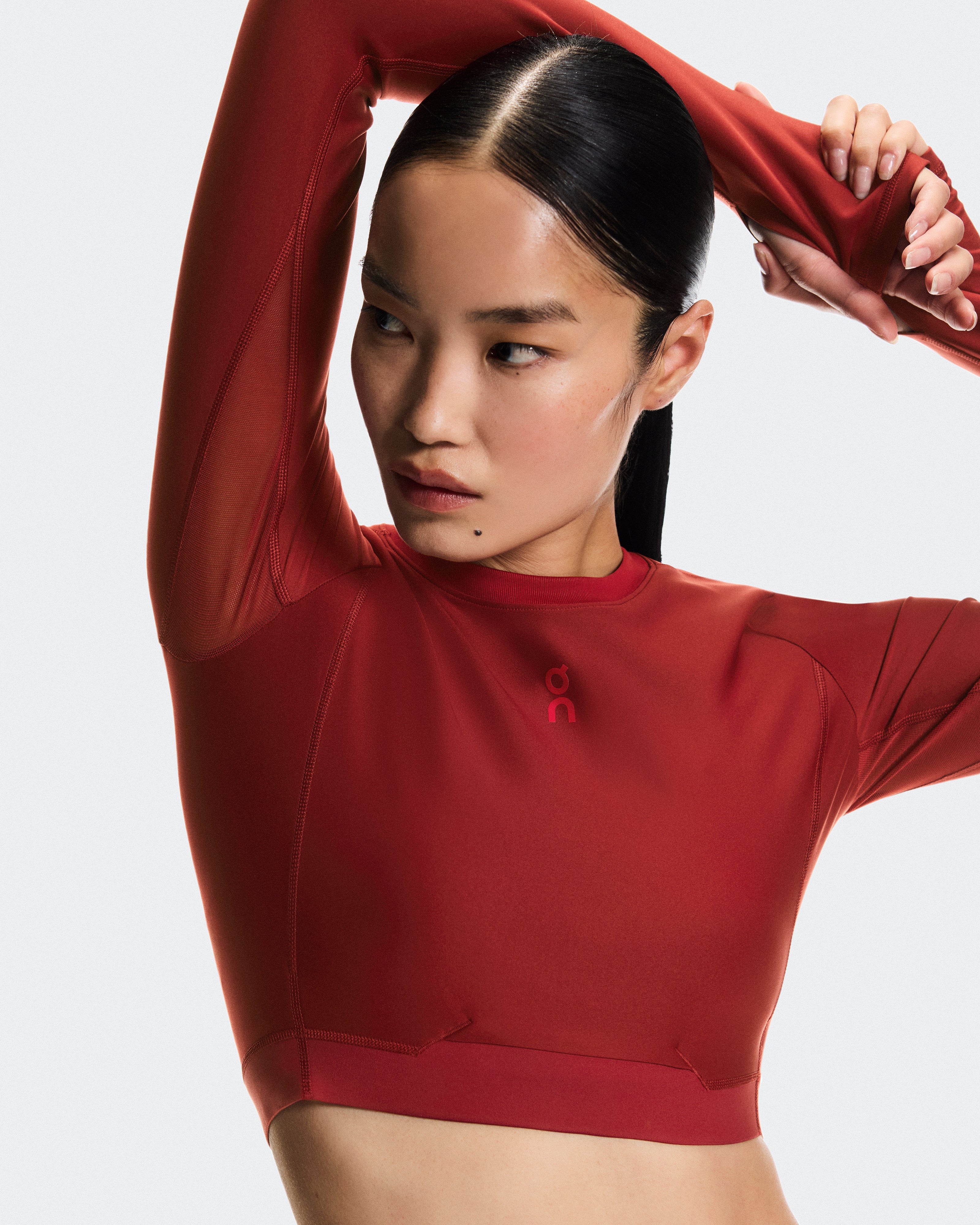 Train Long Sleeve Crop W Sienna