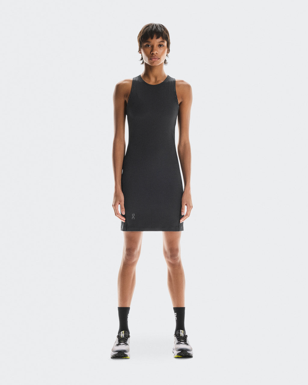 All-Day Ribbed Dress W Black | Rock
