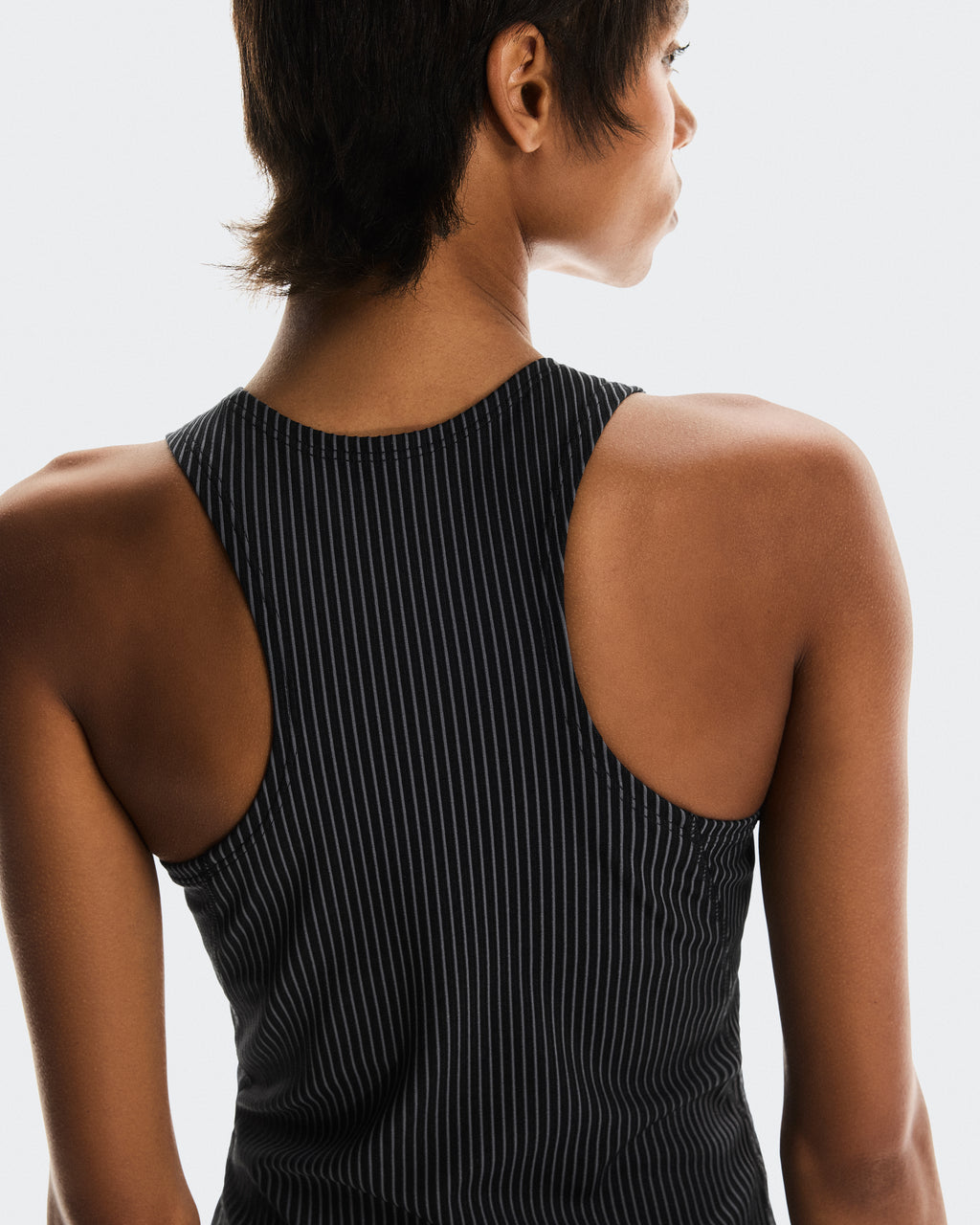 All-Day Ribbed Dress W Black | Rock