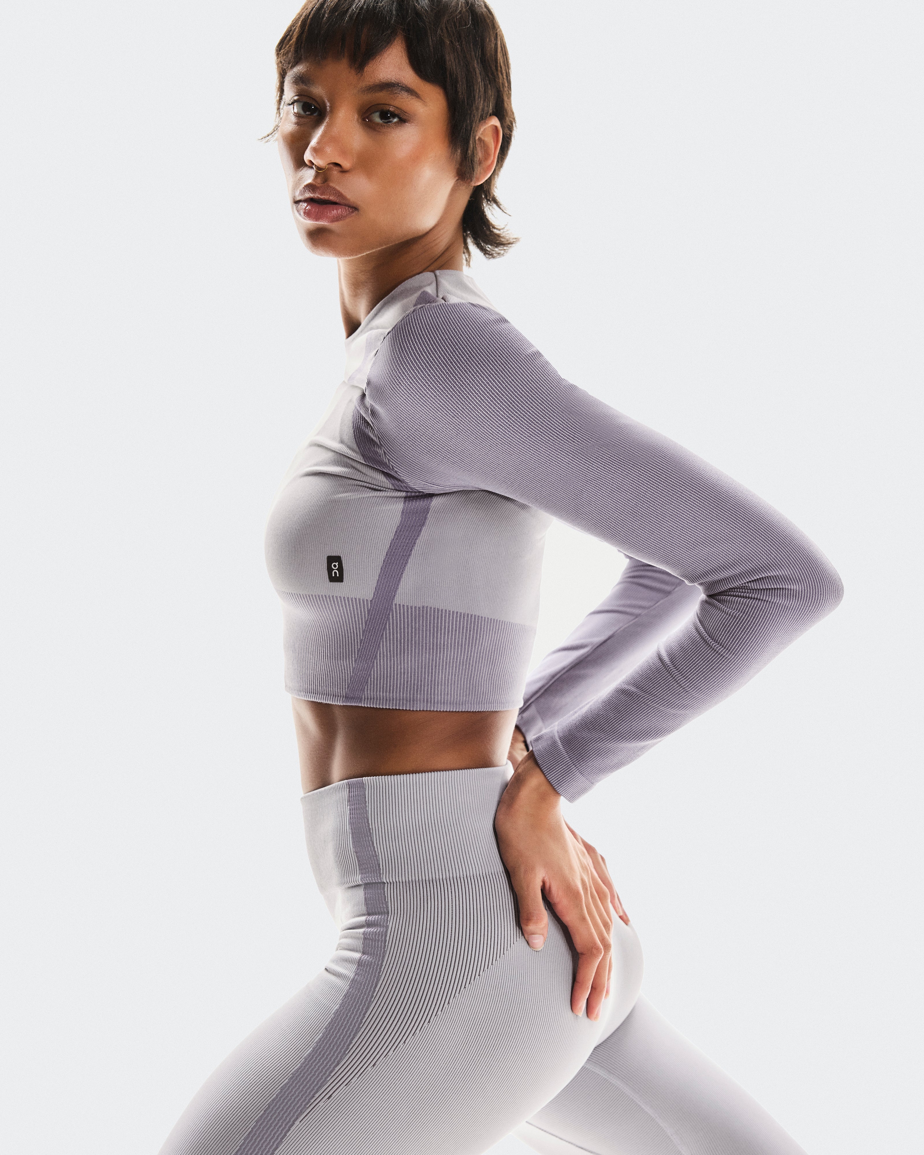 Studio Knit Long-T Crop W Lilac | Cosmos
