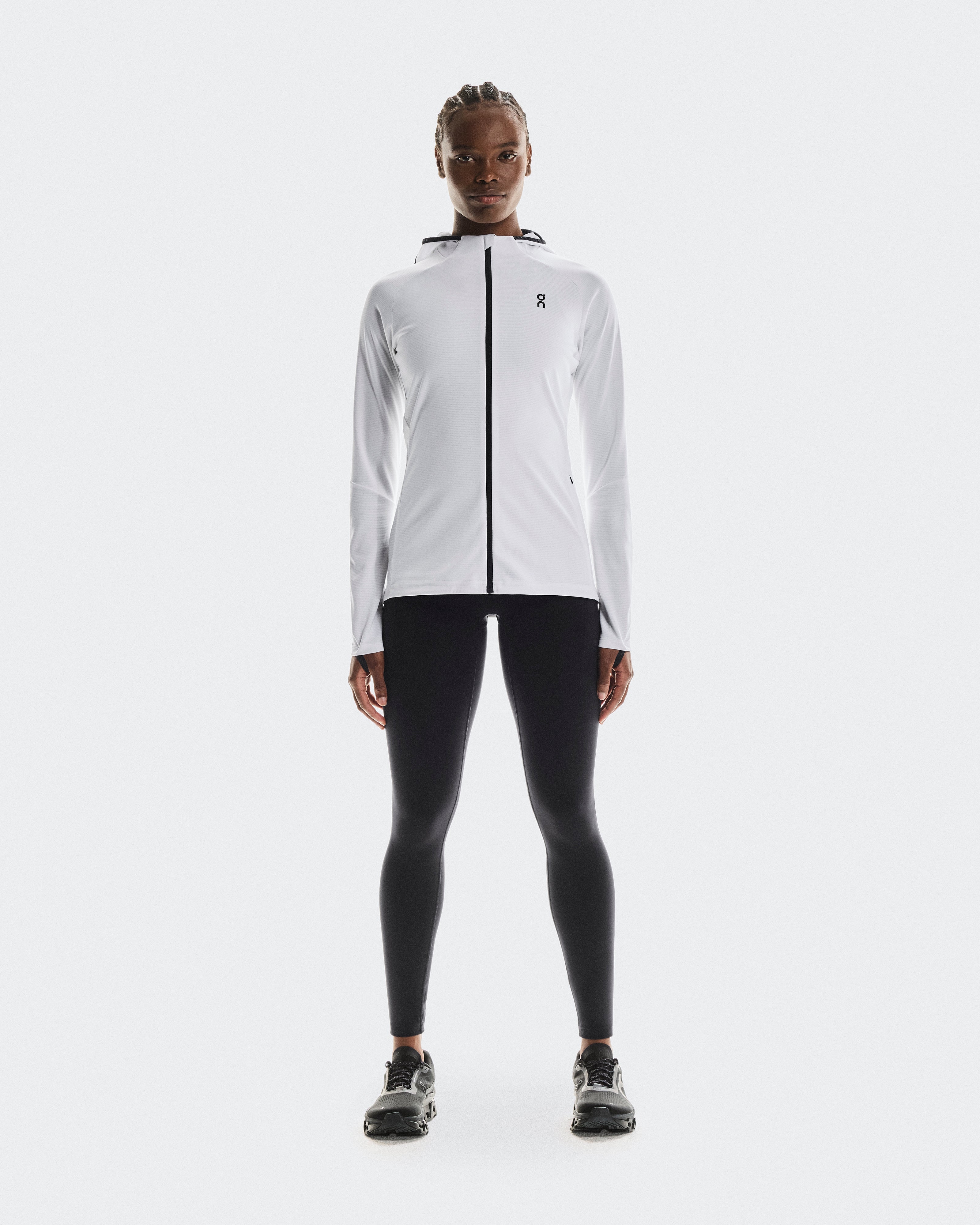 Climate Zip Hoodie W White