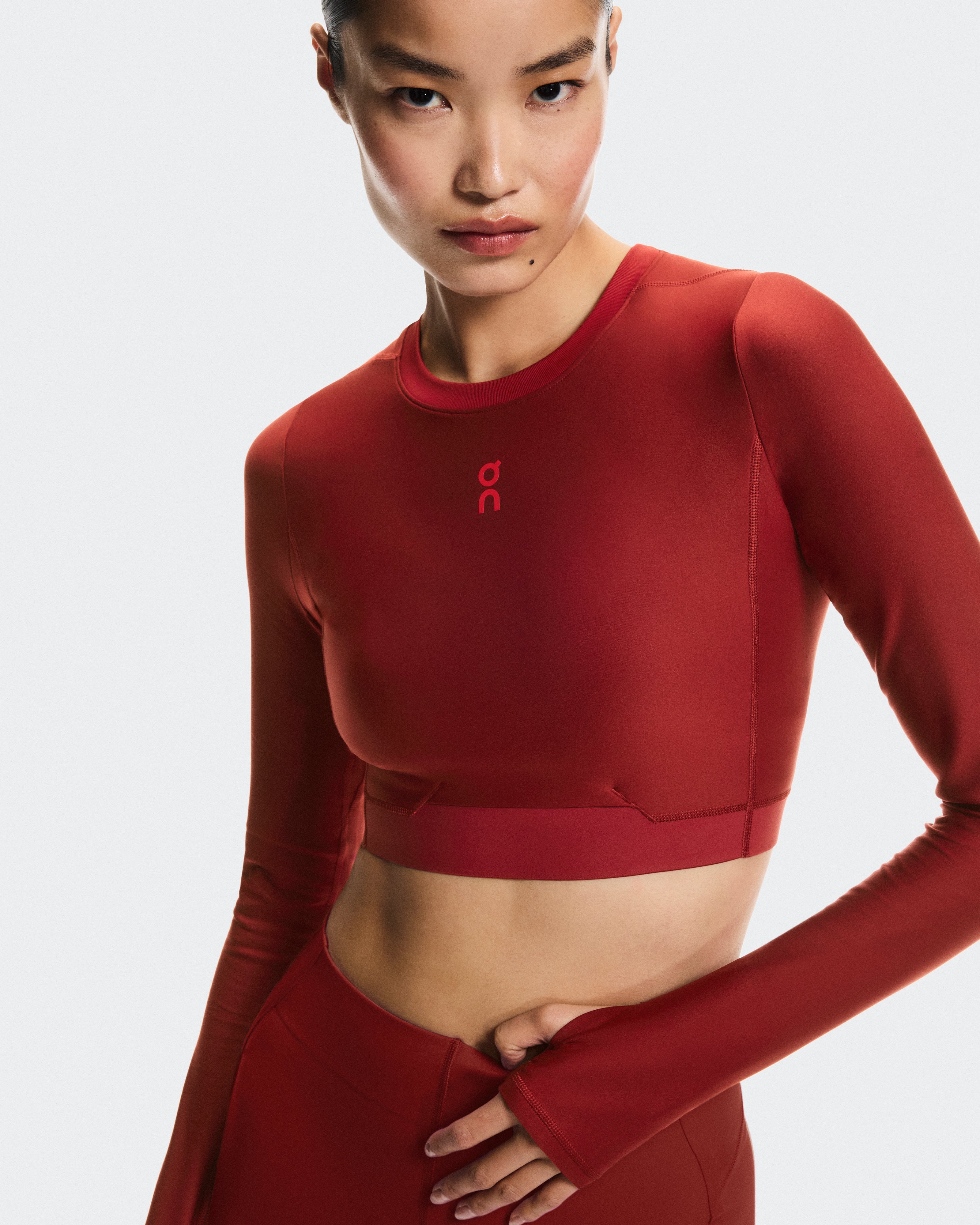 Train Long Sleeve Crop W Sienna