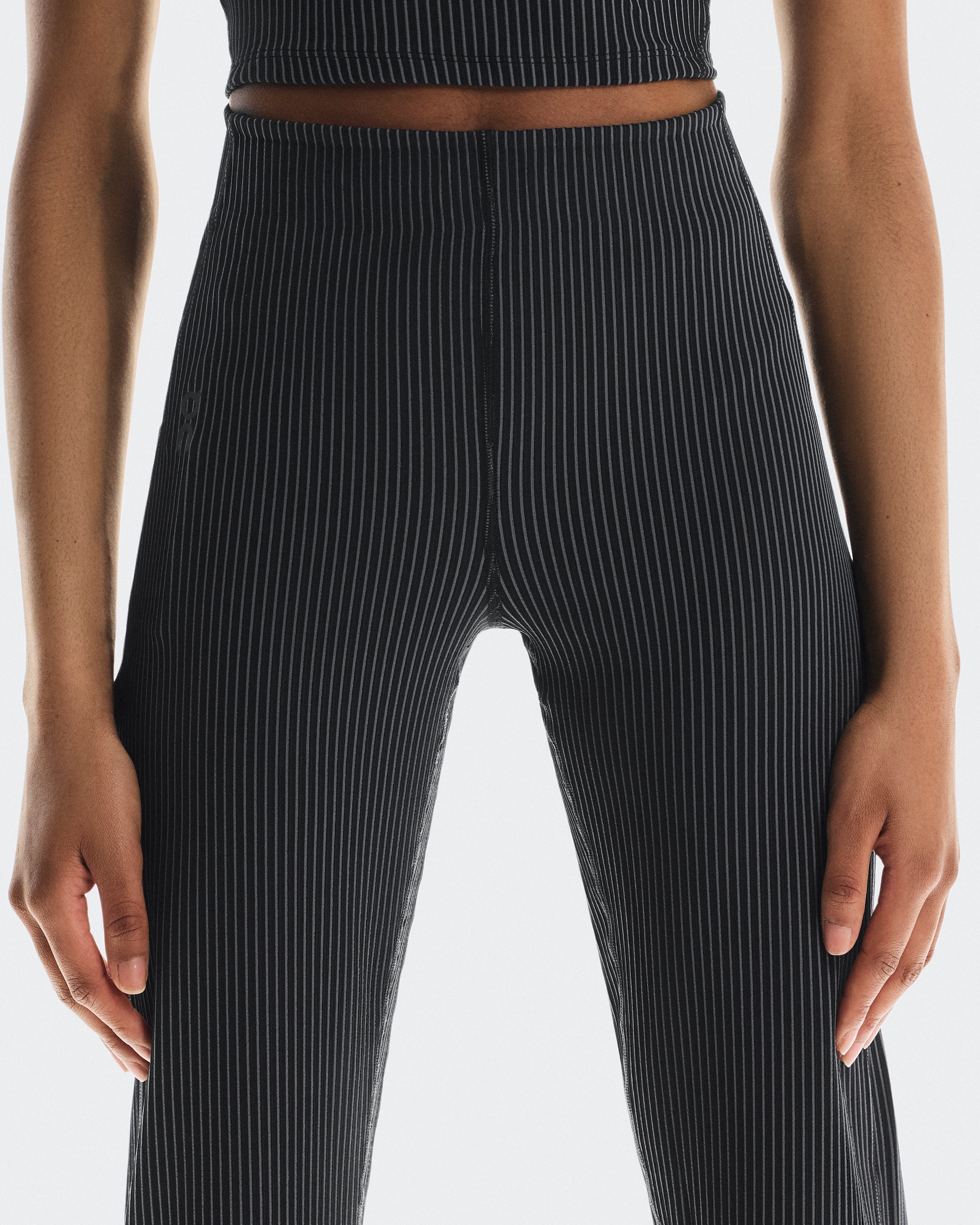 All-Day Ribbed Pants W Black | Rock