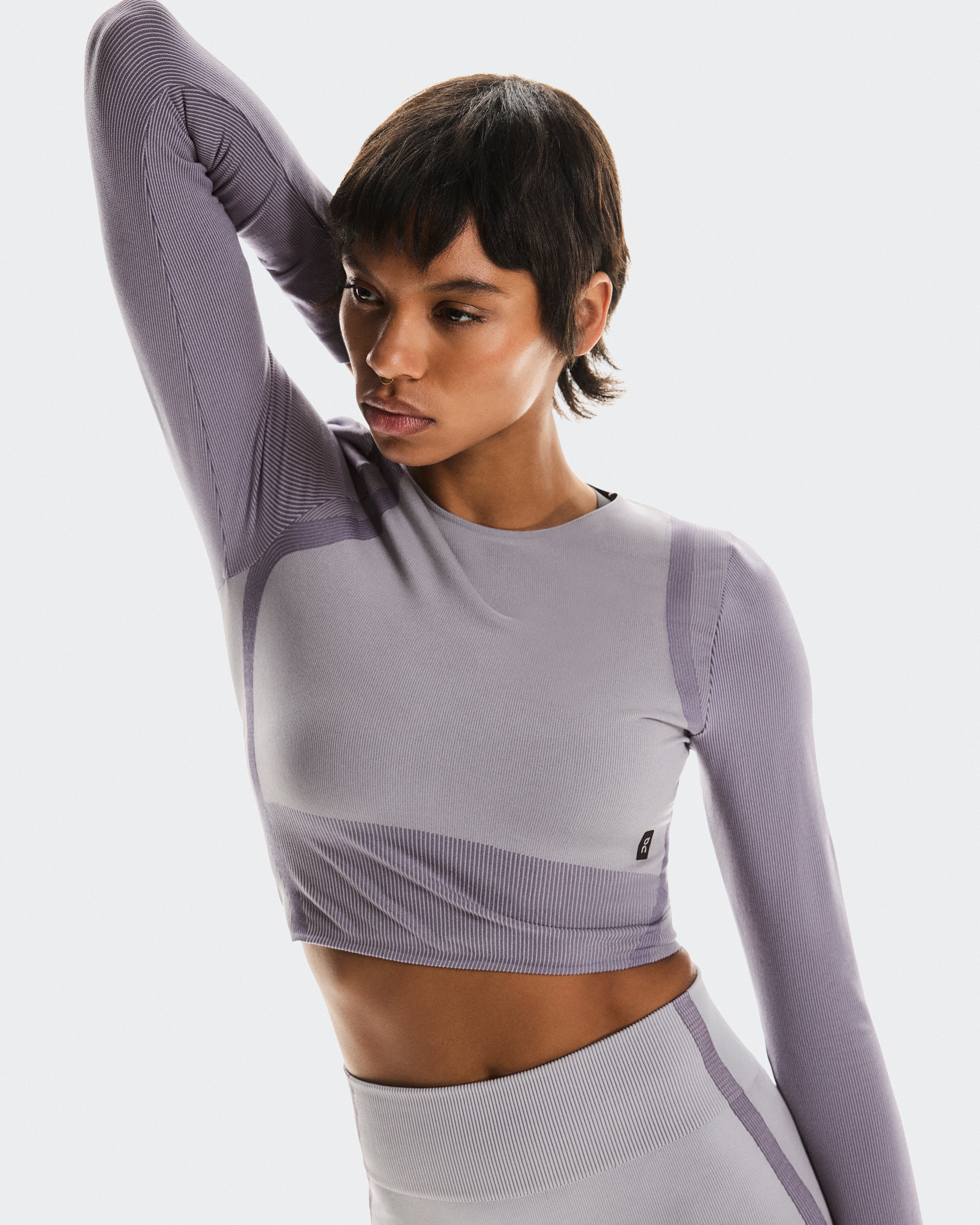 Studio Knit Long-T Crop W Lilac | Cosmos