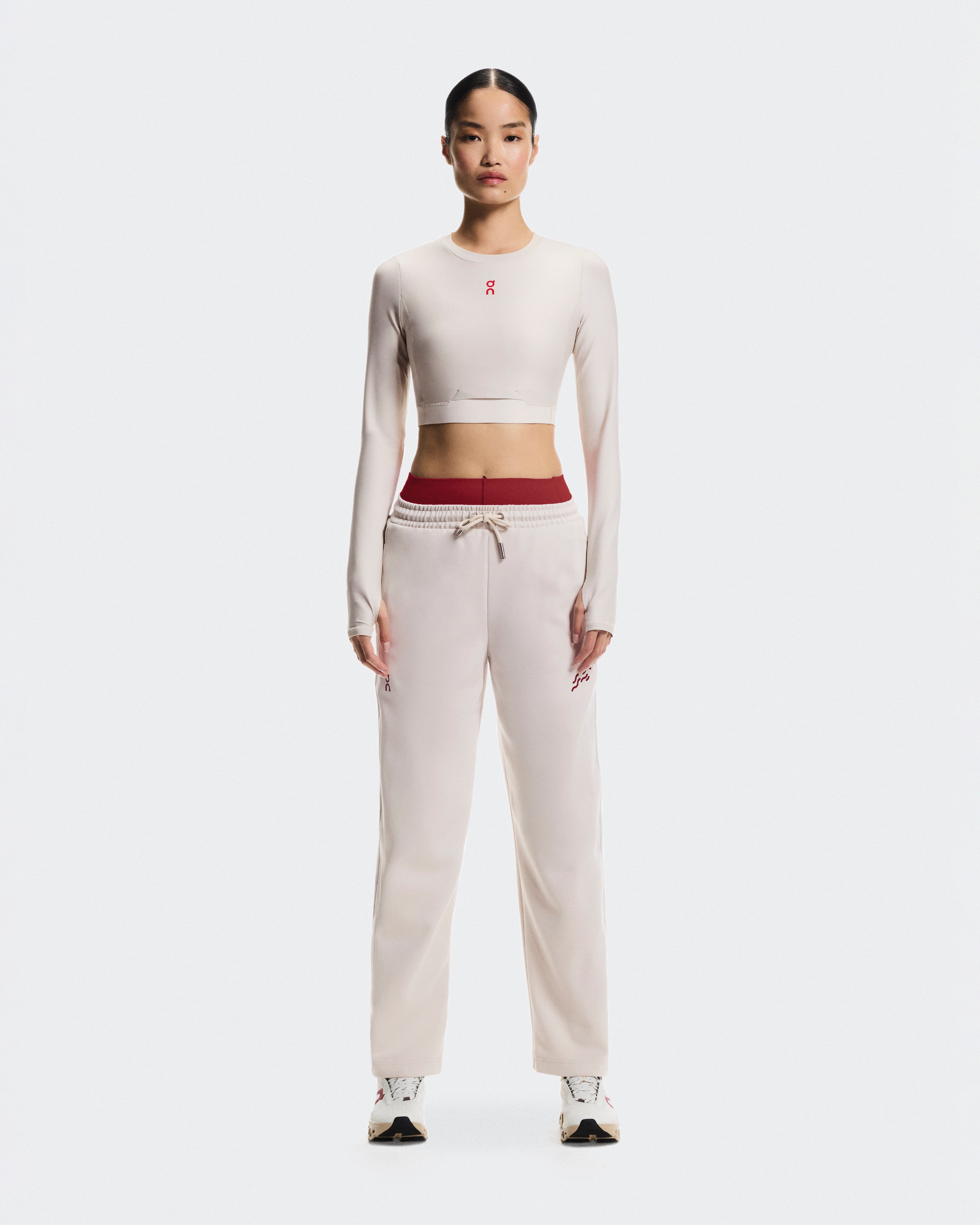 Train Long Sleeve Crop W Pearl