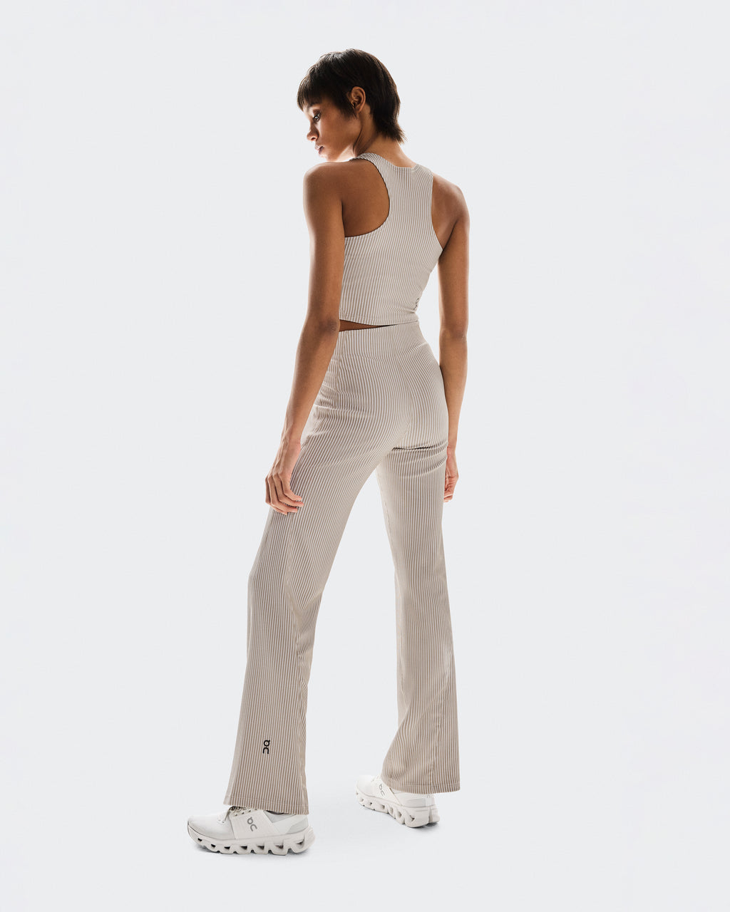 All-Day Ribbed Pants W Desert | White